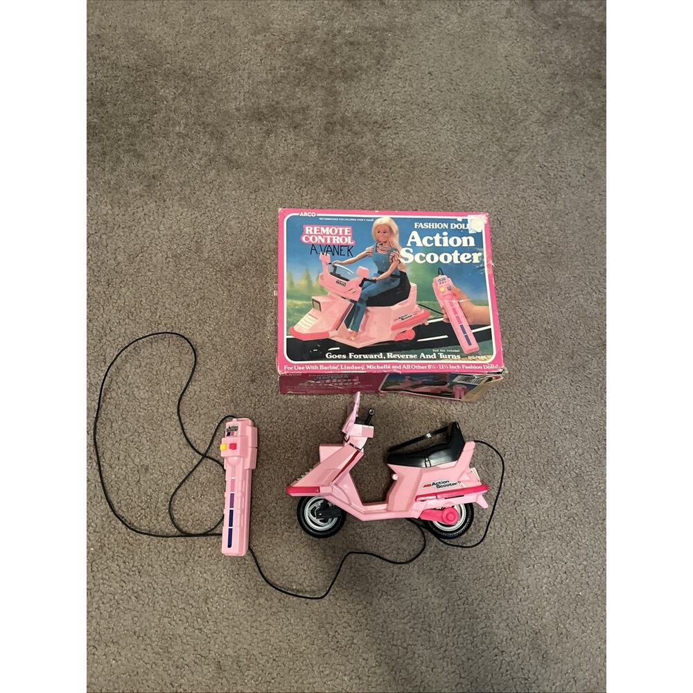 1980's Barbie Remote Control Action Scooter. Tested!